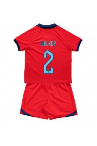 England Kyle Walker #2 Babyklær Borte Fotballdrakt til barn VM 2022 Korte ermer (+ Korte bukser)
